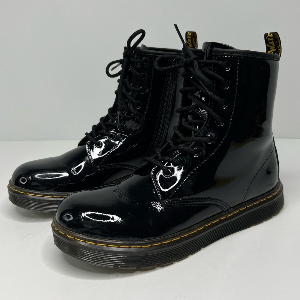 Dr. Martens Zavala Black Patent Boots Women Size 7 - Picture 2 of 16